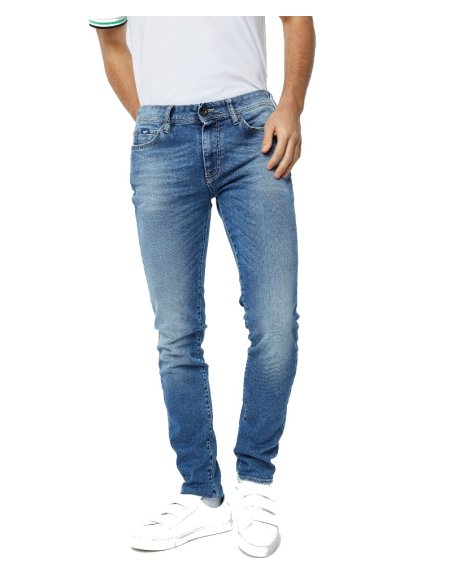 JEANS 5 TASCHE SAX ZIP