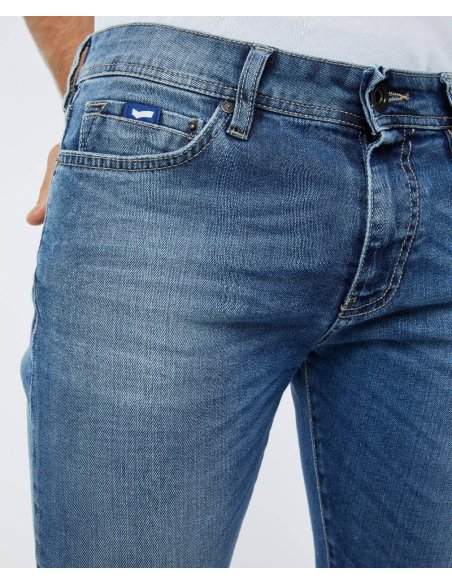 JEANS 5 TASCHE SAX ZIP