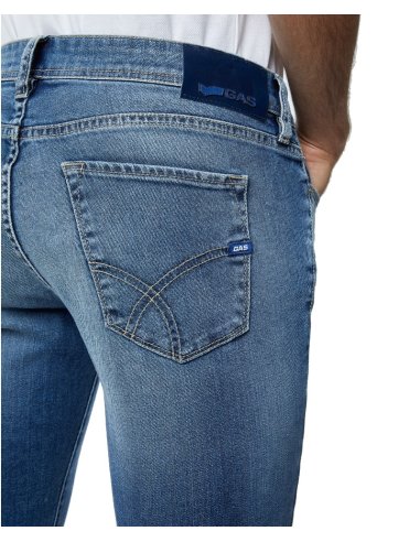 JEANS 5 TASCHE SAX ZIP