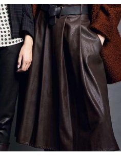 GONNA CON PIEGONI ECOPELLE 2