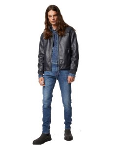 JEANS 5 TASCHE SAX ZIP