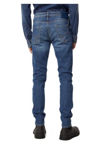 JEANS 5 TASCHE SAX ZIP