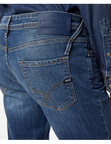 JEANS 5 TASCHE SAX ZIP