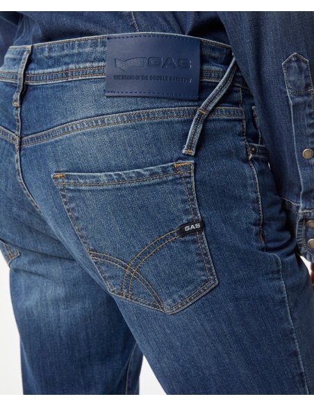 JEANS 5 TASCHE SAX ZIP