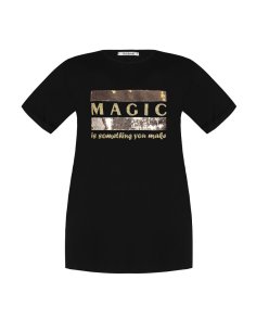T-SHIRT SCRITTA PAILLETTE
