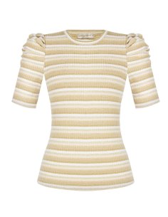 MAGLIA DONNA RIGATA MANICHE CORTE