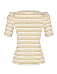 MAGLIA DONNA RIGATA MANICHE CORTE 2