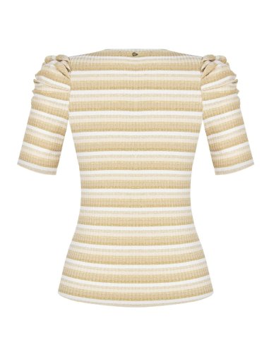 MAGLIA DONNA RIGATA MANICHE CORTE