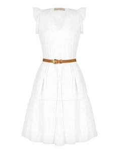 ABITO MANICHE VOLANT CON CINTURA