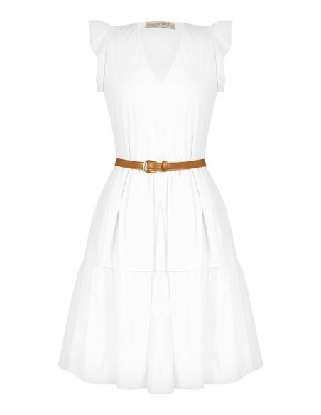 ABITO MANICHE VOLANT CON CINTURA