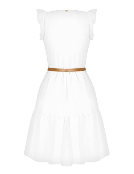 ABITO MANICHE VOLANT CON CINTURA