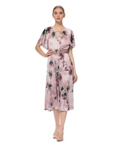 ABITO IN RASO FLOREALE