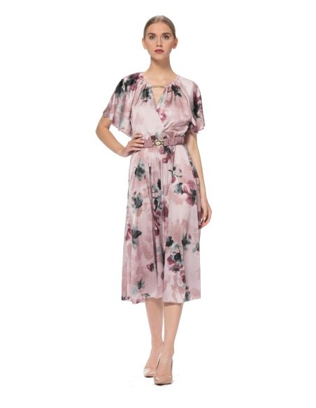 ABITO IN RASO FLOREALE