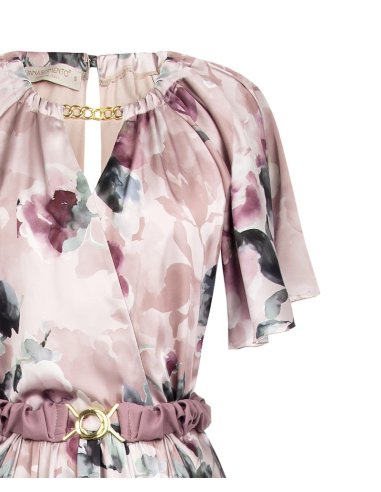 ABITO IN RASO FLOREALE