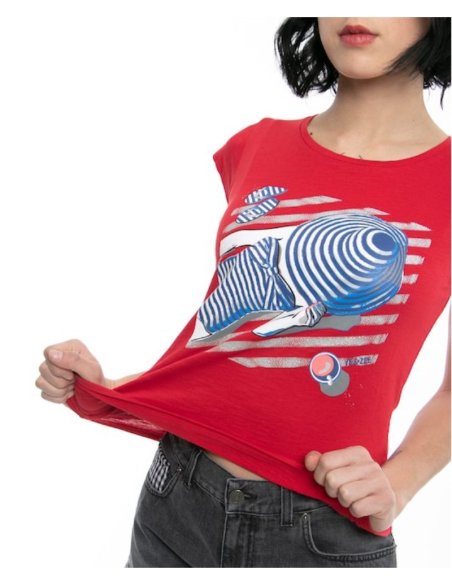 T-SHIRT DONNA GIROCOLLO M/C