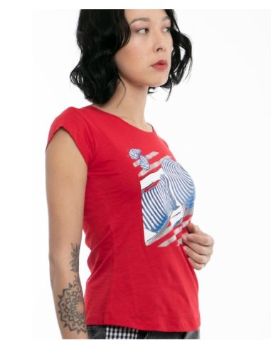 T-SHIRT DONNA GIROCOLLO M/C