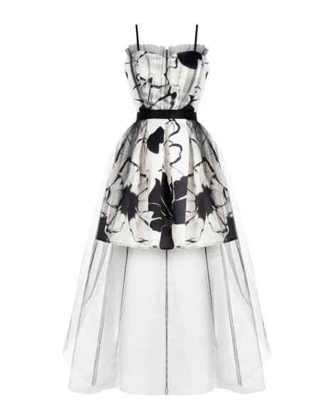 ABITO CORTO A COROLLA CON TULLE