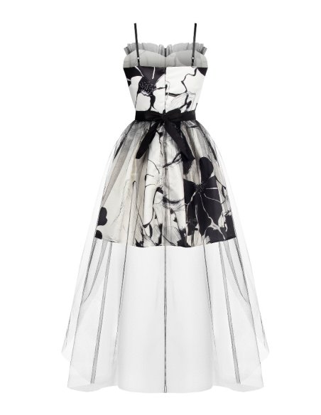 ABITO CORTO A COROLLA CON TULLE