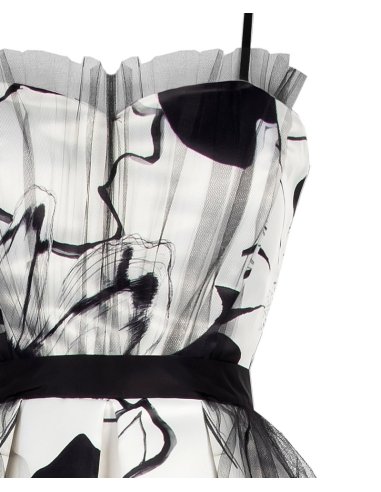 ABITO CORTO A COROLLA CON TULLE