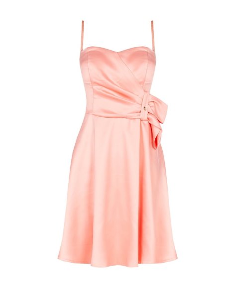 ABITO CORTO RASO CON FIOCCO