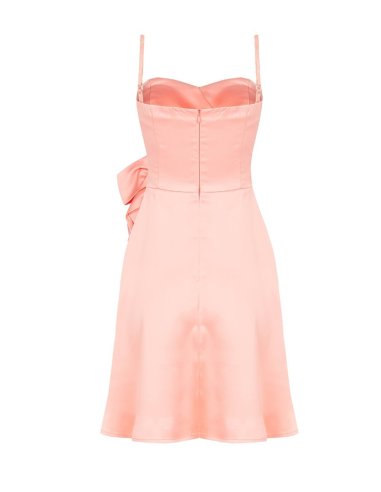 ABITO CORTO RASO CON FIOCCO