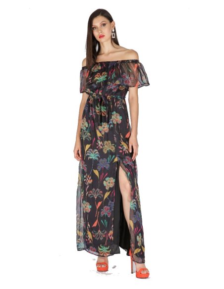 ABITO A FASCIA STAMPA FLOWERS