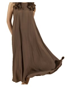 ABITO LUNGO VISCOSA/LINO CON TASCHE 2