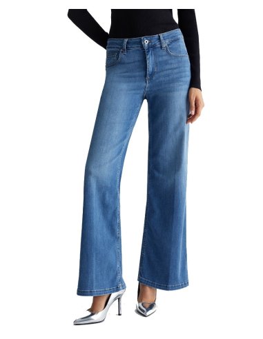 JEANS FLARE A VITA ALTA