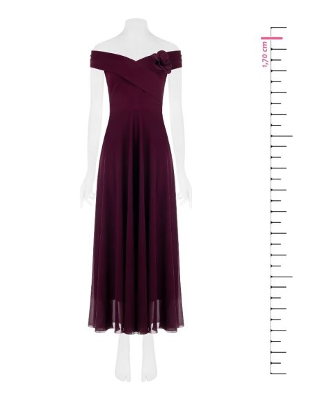 ABITO LUNGO IN SCUBA CREPE E GEORGETTE