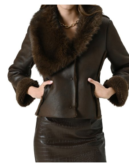 GIACCA CORTA EFFETTO MONTONE