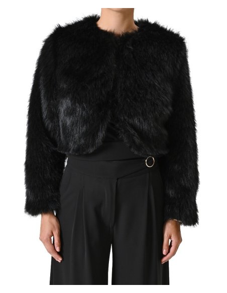 GIACCA CORTA EFFETTO PELLICCIA