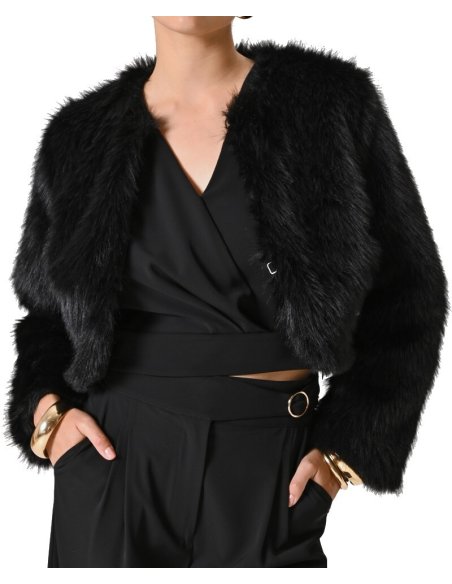 GIACCA CORTA EFFETTO PELLICCIA