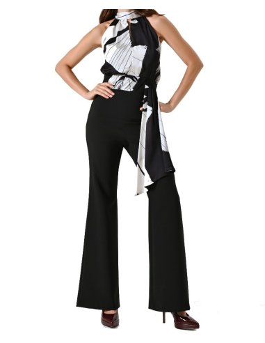 TUTA CON CORPINO IN RASO BLACK & WHITE