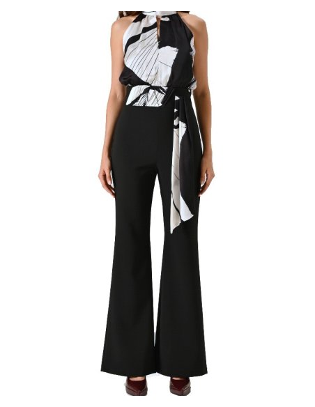 TUTA CON CORPINO IN RASO BLACK & WHITE