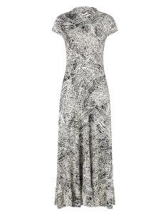 ABITO LUNGO ADERENTE CON BALZA IN FONDO