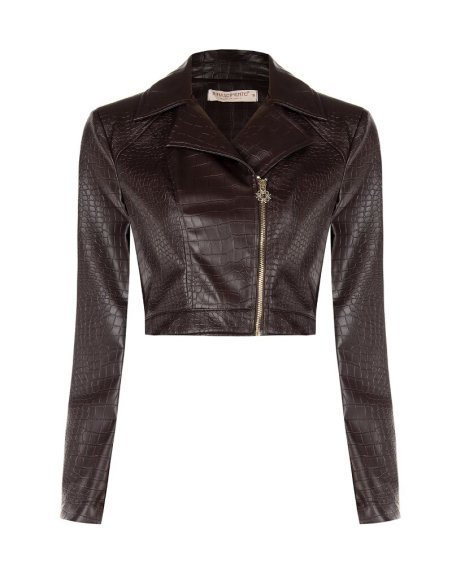 GIUBBOTTO CHIODO CORTO IN SIMILPELLE