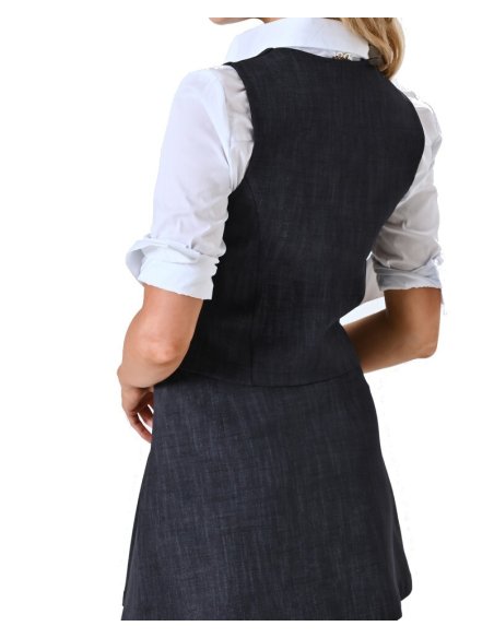 GILET IN PUNTO MILANO FIAMMATO