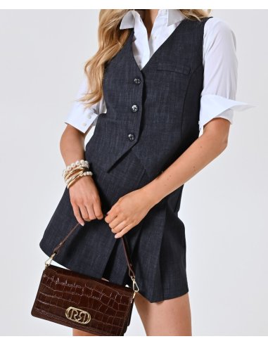 GILET IN PUNTO MILANO FIAMMATO