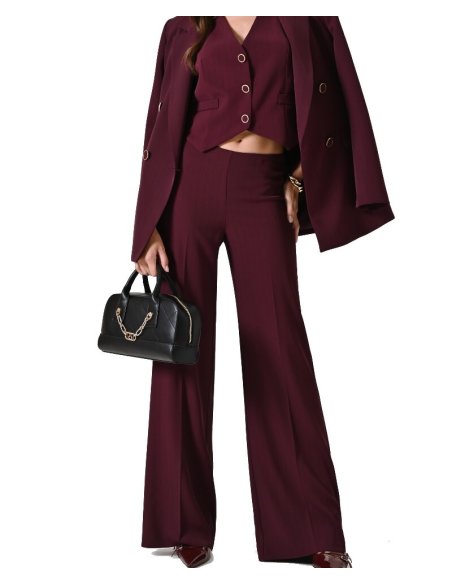 PANTALONI PALAZZO IN TESSUTO FLUIDO