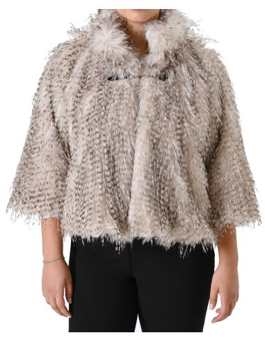 GIACCA CURVY EFFETTO PELLICCIA