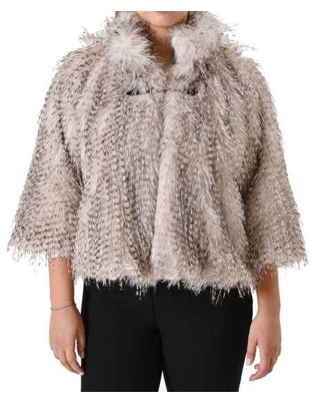 GIACCA CURVY EFFETTO PELLICCIA