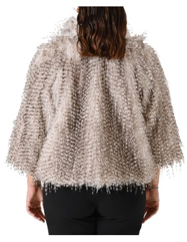 GIACCA CURVY EFFETTO PELLICCIA