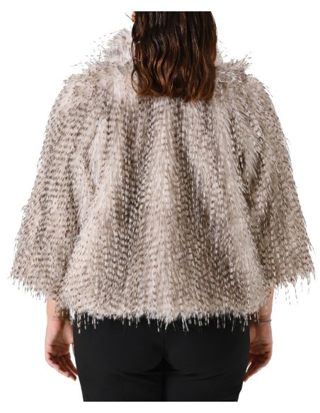 GIACCA CURVY EFFETTO PELLICCIA