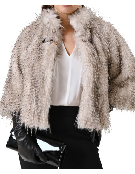 GIACCA CURVY EFFETTO PELLICCIA