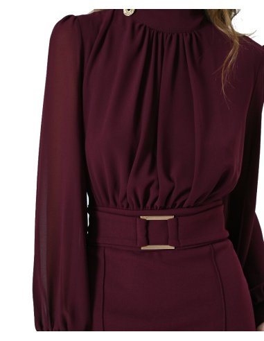 ABITO A TUBINO CON FIBBIA GEOMETRICA