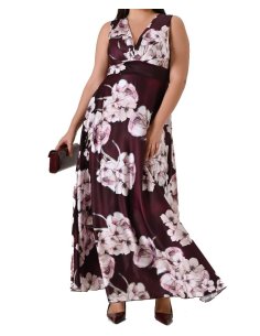 ABITO CURVY LUNGO STAMPA FLOREALE 2