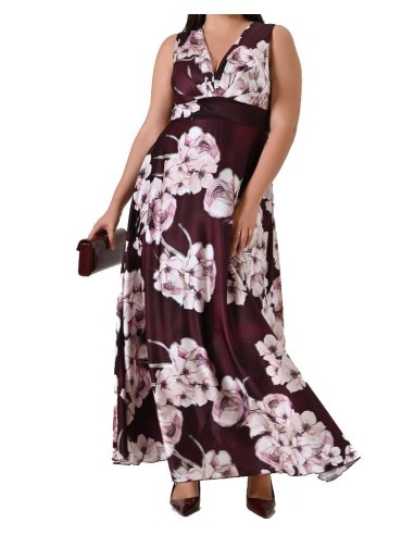 ABITO CURVY LUNGO STAMPA FLOREALE