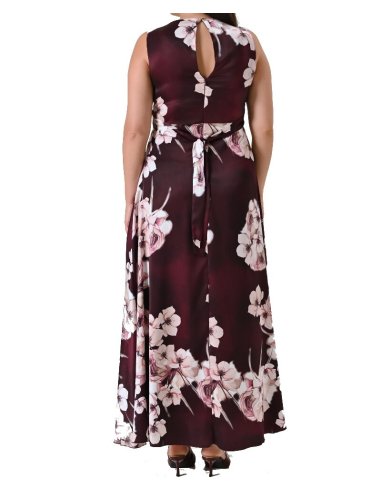 ABITO CURVY LUNGO STAMPA FLOREALE