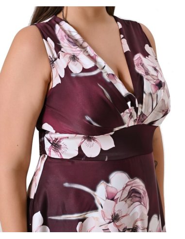 ABITO CURVY LUNGO STAMPA FLOREALE