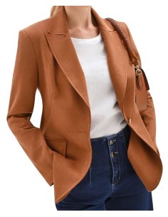 GIACCA 1 BOTTONE EFFETTO CAMOSCIO